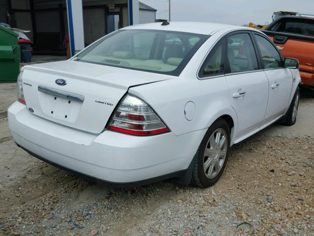 1FAHP25W48G135398 - 2008 FORD TAURUS LIM WHITE photo 4