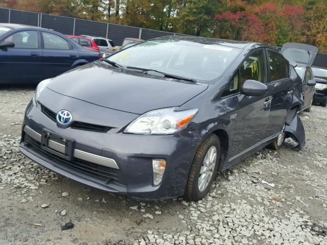 JTDKN3DP8D3046473 - 2013 TOYOTA PRIUS PLUG GRAY photo 2