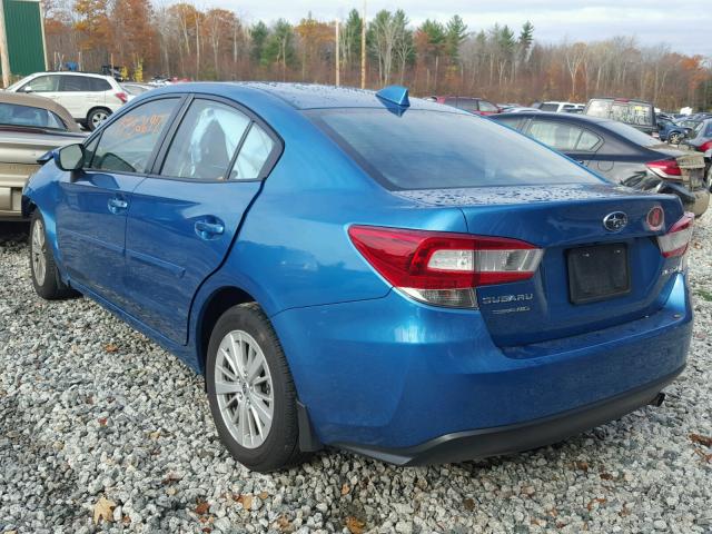 4S3GKAB6XJ3600458 - 2018 SUBARU IMPREZA PR BLUE photo 3