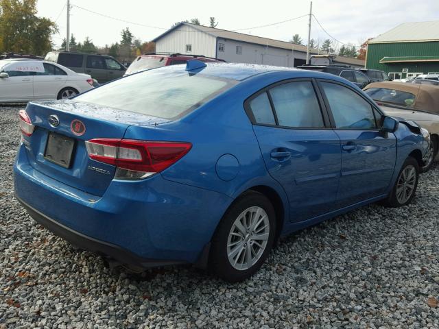 4S3GKAB6XJ3600458 - 2018 SUBARU IMPREZA PR BLUE photo 4