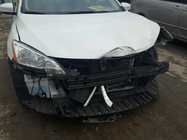 3N1AB7AP1DL773395 - 2013 NISSAN SENTRA S WHITE photo 9