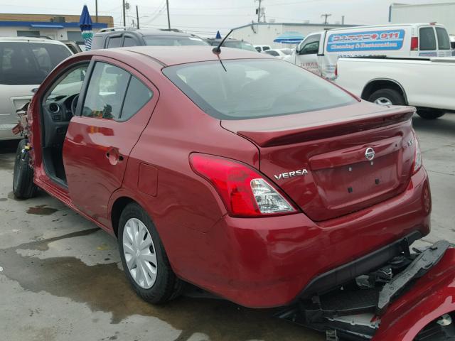 3N1CN7APXHK429799 - 2017 NISSAN VERSA S BURGUNDY photo 3