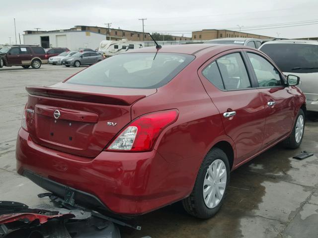 3N1CN7APXHK429799 - 2017 NISSAN VERSA S BURGUNDY photo 4