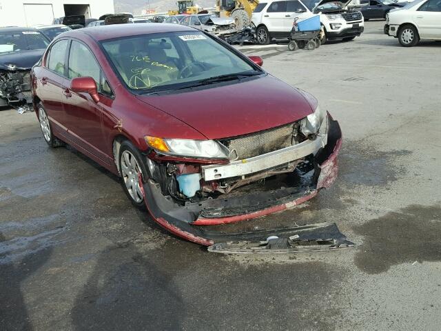 JHMFA16507S009326 - 2007 HONDA CIVIC LX RED photo 1