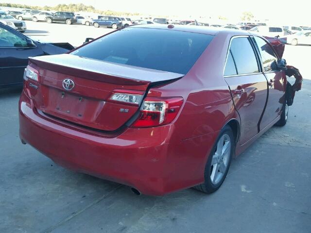 4T1BF1FK2CU607984 - 2012 TOYOTA CAMRY BASE RED photo 4