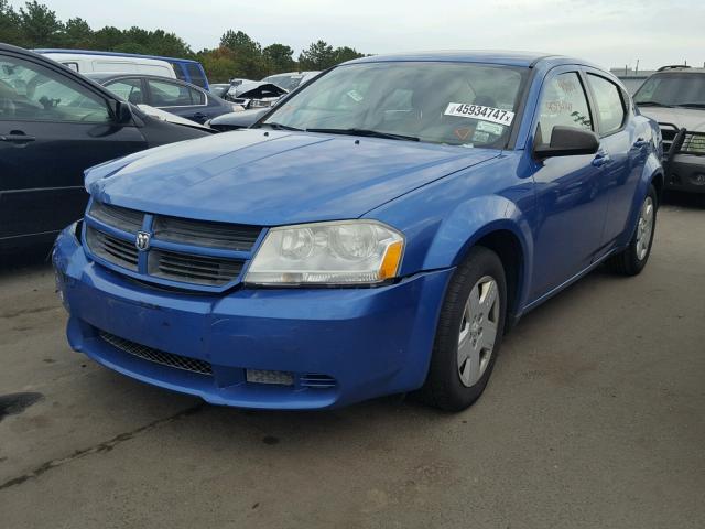 1B3LC46K28N647732 - 2008 DODGE AVENGER SE BLUE photo 2