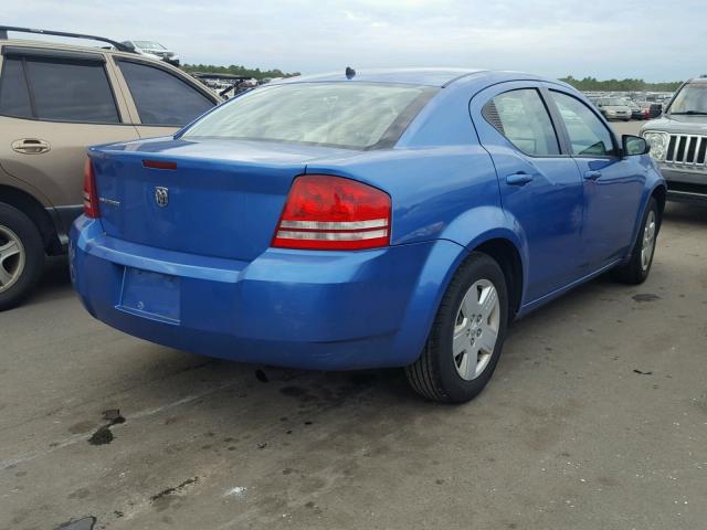 1B3LC46K28N647732 - 2008 DODGE AVENGER SE BLUE photo 4