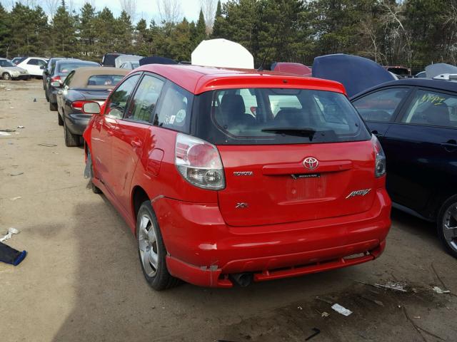 2T1KR32EX8C709125 - 2008 TOYOTA COROLLA MA RED photo 3