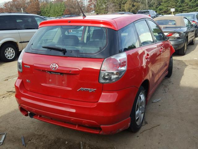 2T1KR32EX8C709125 - 2008 TOYOTA COROLLA MA RED photo 4