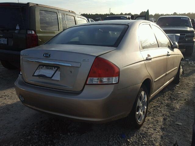 KNAFE122975478167 - 2007 KIA SPECTRA EX TAN photo 4