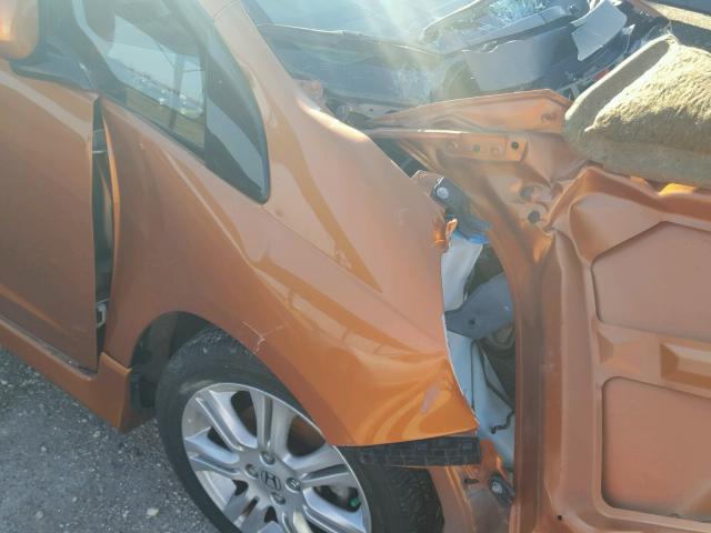 JHMGE8H56BC004486 - 2011 HONDA FIT SPORT ORANGE photo 9