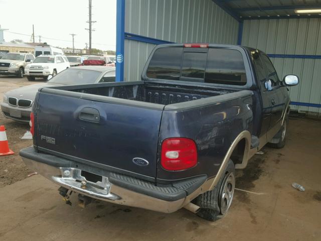 1FTRX08L9XKA00949 - 1999 FORD F150 BLUE photo 4