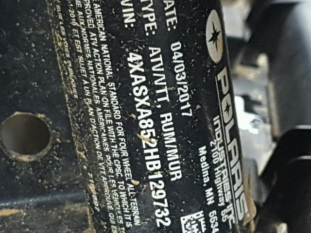 4XASXA852HB129732 - 2017 POLARIS SPORTSMAN 绿色 照片 10