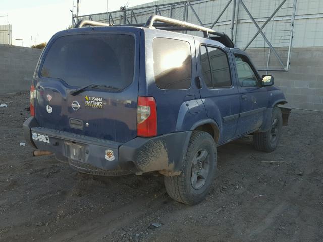 5N1ED28Y72C596673 - 2002 NISSAN XTERRA XE BLUE photo 4