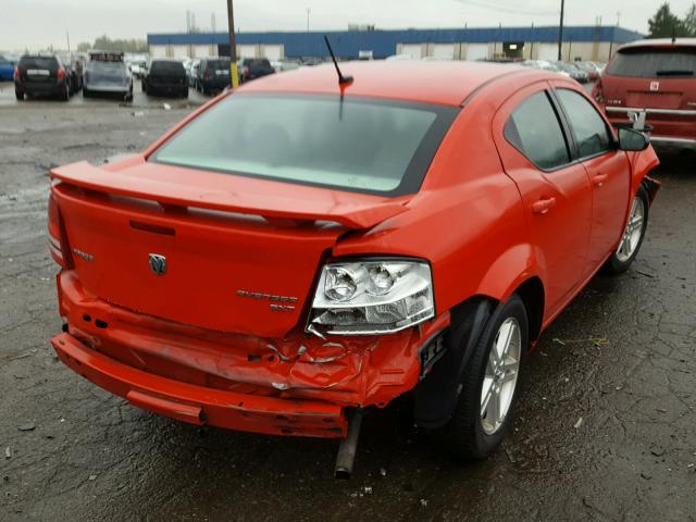 1B3LC56B09N523076 - 2009 DODGE AVENGER RED photo 4