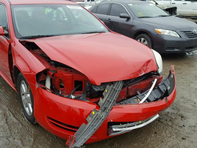 2G1WF5EKXB1120498 - 2011 CHEVROLET IMPALA LS RED photo 9