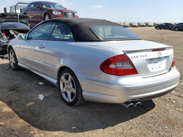 WDBTK72F77T080714 - 2007 MERCEDES-BENZ CLK 550 SILVER photo 3