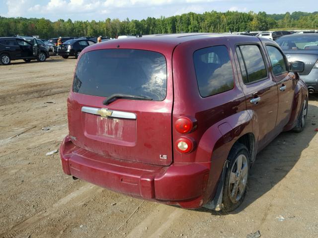 3GNDA13DX7S635725 - 2007 CHEVROLET HHR LS Burdeos foto 4