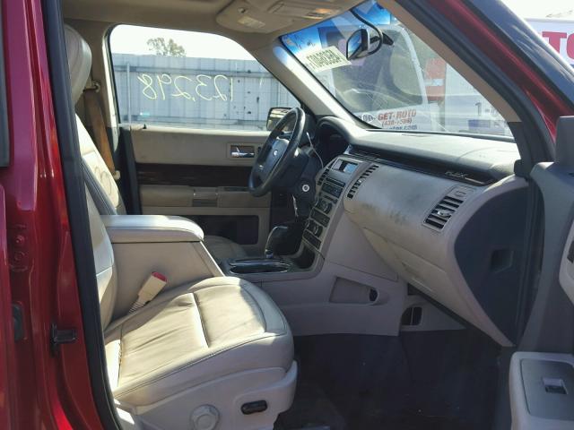 2FMDK52C99BA19752 - 2009 FORD FLEX SEL წითელი ფოტო 5