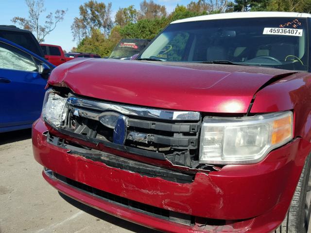 2FMDK52C99BA19752 - 2009 FORD FLEX SEL წითელი ფოტო 9