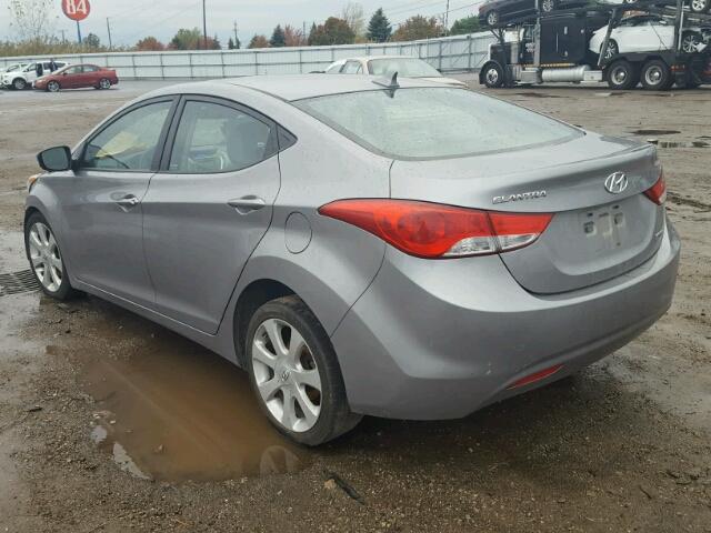 KMHDH4AE2CU263255 - 2012 HYUNDAI ELANTRA GL GRAY photo 3