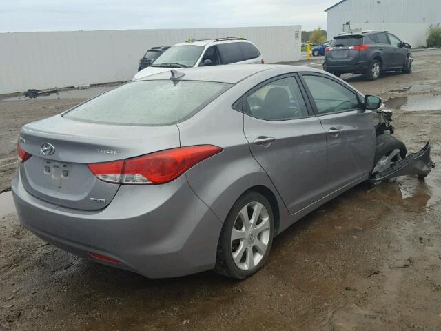 KMHDH4AE2CU263255 - 2012 HYUNDAI ELANTRA GL GRAY photo 4