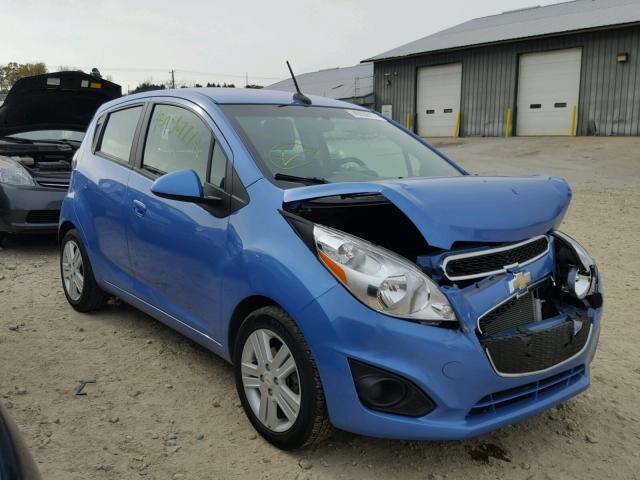 KL8CD6S94EC405521 - 2014 CHEVROLET SPARK 1LT BLUE photo 1