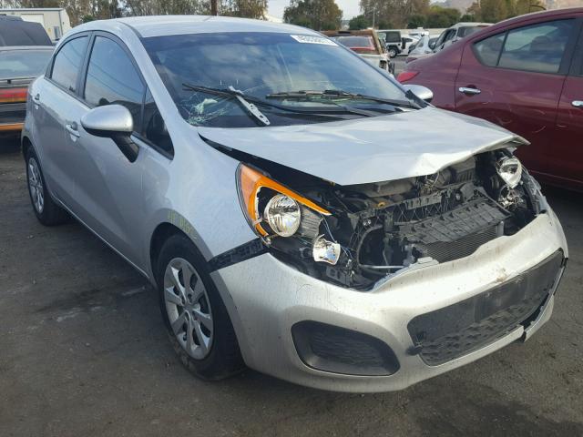 KNADM5A32D6282086 - 2013 KIA RIO LX SILVER photo 1