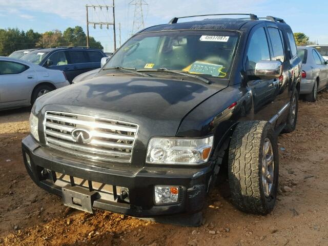 5N3AA08C86N807185 - 2006 INFINITI QX56 BLACK photo 2