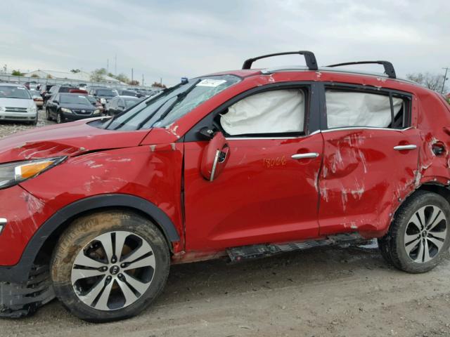 KNDPC3A28D7429360 - 2013 KIA SPORTAGE E RED photo 9