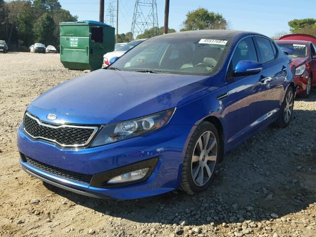 5XXGR4A60CG042783 - 2012 KIA OPTIMA SX BLUE photo 2