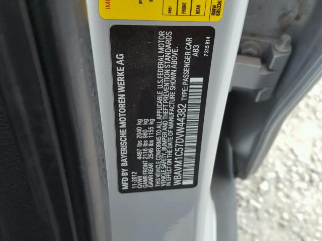 WBAVM1C57DVW44382 - 2013 BMW X1 SDRIVE2 银色 照片 10