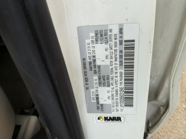 JM1CR293580312645 - 2008 MAZDA 5 WHITE photo 10