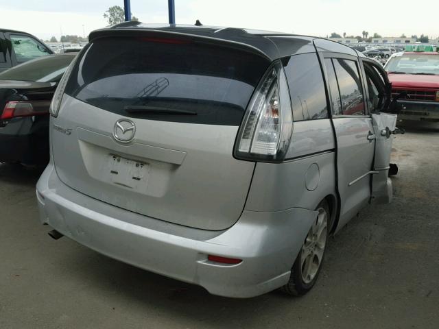 JM1CR29L080321785 - 2008 MAZDA 5 SILVER photo 4