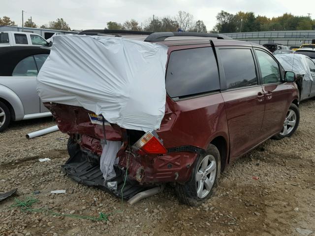 5TDKK3DC1DS352693 - 2013 TOYOTA SIENNA LE BURGUNDY photo 4