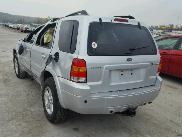 1FMCU59H77KB68025 - 2007 FORD ESCAPE HEV SILVER photo 3