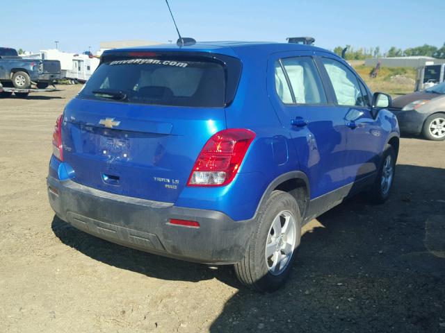 KL7CJPSB1FB057965 - 2015 CHEVROLET TRAX 1LS BLUE photo 4