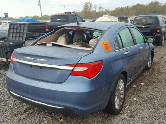 1C3BC2FB5BN596690 - 2011 CHRYSLER 200 LIMITE BLUE photo 4