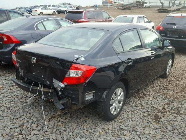 2HGFB2F54CH604705 - 2012 HONDA CIVIC LX BLACK photo 4