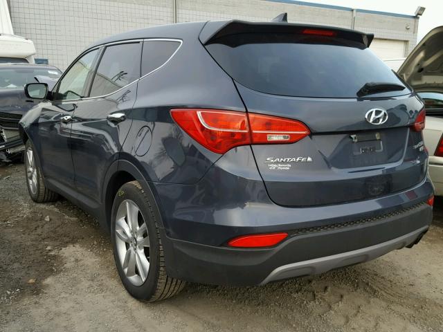 5XYZWDLAXDG003795 - 2013 HYUNDAI SANTA FE S BLUE photo 3