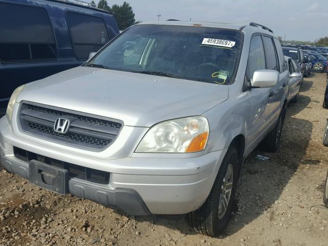 5FNYF18575B002490 - 2005 HONDA PILOT EXL SILVER photo 2