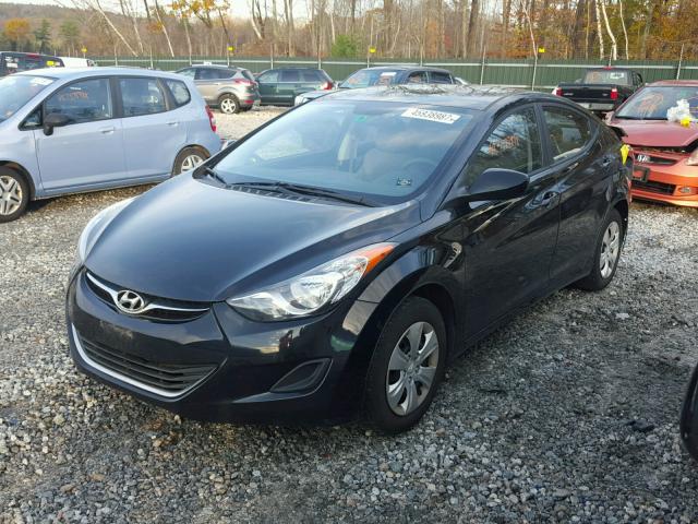 5NPDH4AE0CH150662 - 2012 HYUNDAI ELANTRA GL BLACK photo 2