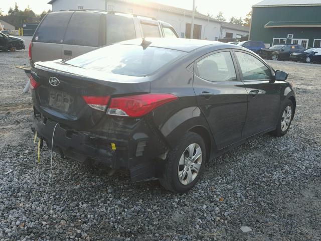 5NPDH4AE0CH150662 - 2012 HYUNDAI ELANTRA GL BLACK photo 4