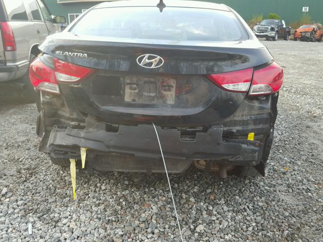 5NPDH4AE0CH150662 - 2012 HYUNDAI ELANTRA GL BLACK photo 9