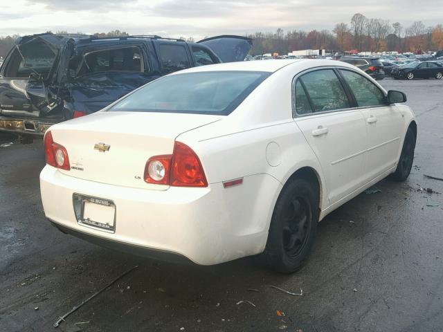 1G1ZG57B18F209417 - 2008 CHEVROLET MALIBU LS WHITE photo 4