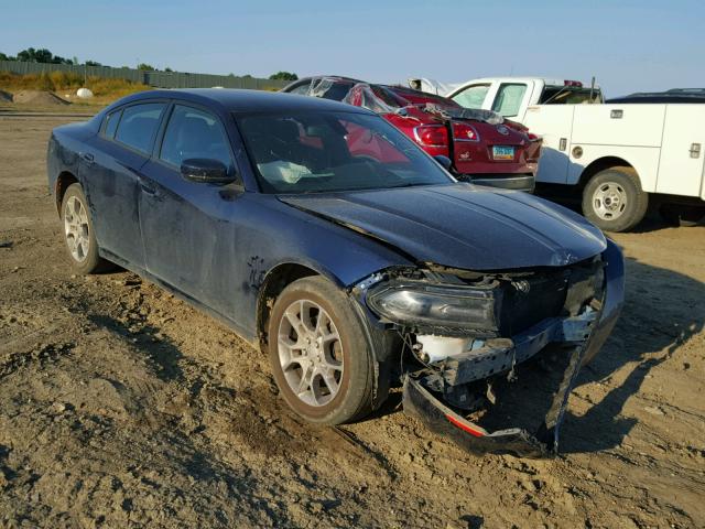 2C3CDXJG0HH516201 - 2017 DODGE CHARGER SX BLUE photo 1