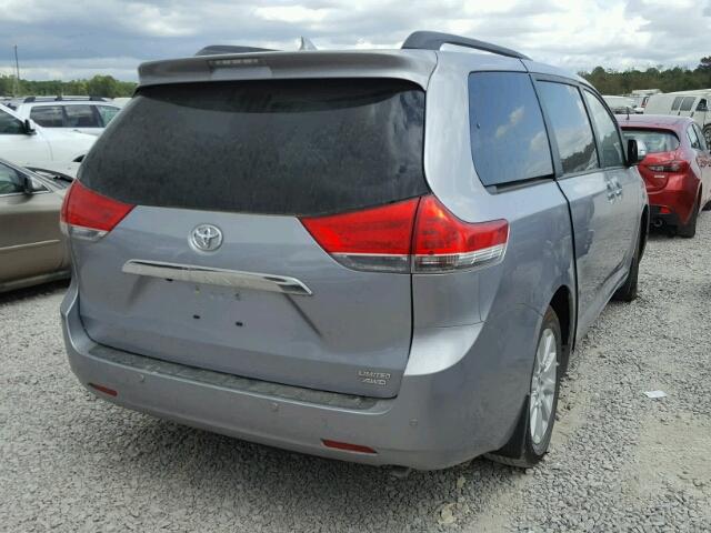 5TDDK3DC1DS050698 - 2013 TOYOTA SIENNA SILVER photo 4