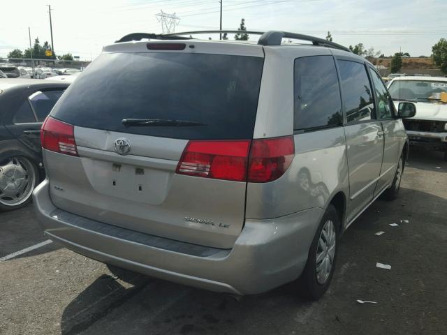 5TDZA23C45S302448 - 2005 TOYOTA SIENNA CE SILVER photo 4