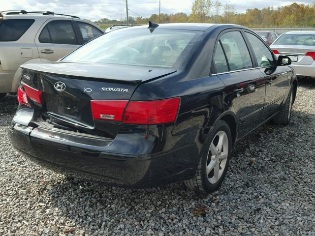 5NPEU46C09H500470 - 2009 HYUNDAI SONATA BLACK photo 4