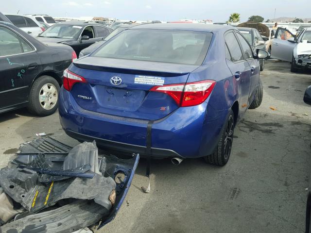 5YFBURHE4FP262877 - 2015 TOYOTA COROLLA L BLUE photo 4